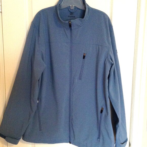 WindRiver Men's Blue Fleece Jacket Full Zip Lightweight Size XL Warm Comfy - Picture 1 of 8